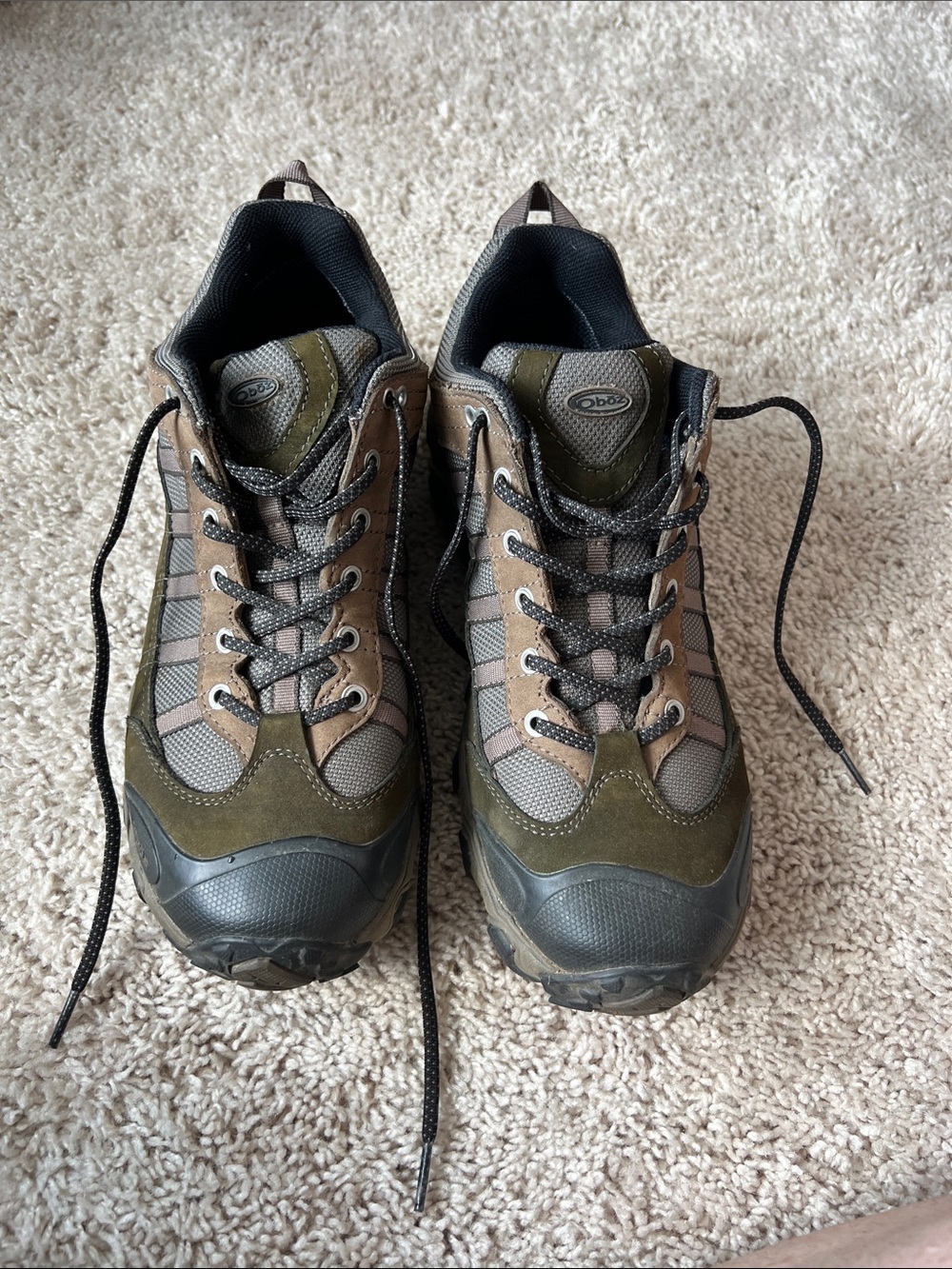 OBOZ Men's Olive and Brown Trail Hiking Boots